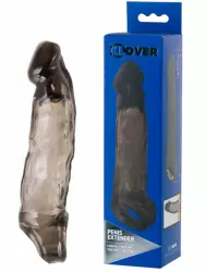 Увеличивающая насадка на пенис TOYFA XLover с петлей на мошонку – серый