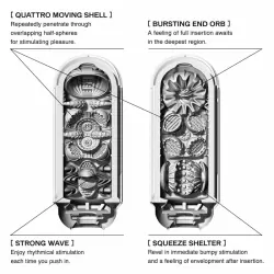 Элегантный мастурбатор с подогревом Tenga Flip Zero Red. 2 режима нагрева, 16 см, АБС/силикон