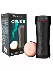 Реалистичный мастурбатор Mystim Opus E Anus, с электростимуляцией, 21,5 см, анус, телесный