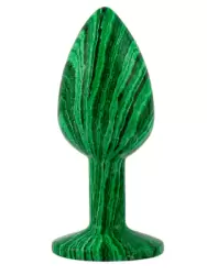 Анальная пробка Kanikule, с ограничителем в форме кристалла, размер S, зеленая