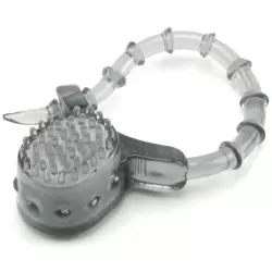 Лассо со стимулятором клитора Vibrating Cinch Rings – серое