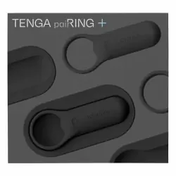 Эрекционное кольцо Tenga paiRING+ с усиленной вибрацией, черное