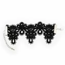 Черный кружевной браслет ручной работы Dolce Piccante Delicati 2 - XS