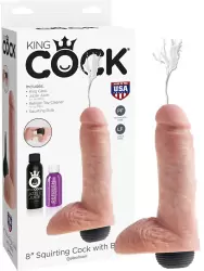 Фаллоимитатор 8 Squirting Cock with Balls с эффектом семяизвержения – телесный
