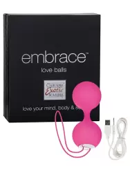 Перезаряжаемые вагинальные шарики Embrace Love Balls – розовые
