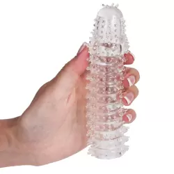 Насадка закрытая Super Strech Sleeve с усиками – прозрачная