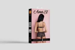 Комплект эротического белья Tina Amor El черный S/M