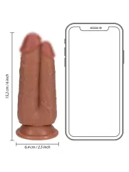 Двойной реалистичный фалоимитатор Two in One Dildo Shots Toys, с двумя головками, 15,2 см