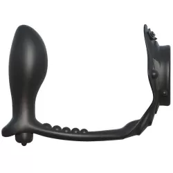 Эрекционное кольцо Rock Hard Ass-Gasm с анальным стимулятором с вибрацией – черный