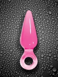 Анальная пробка малая с кольцом Jolie Pleasures - Pink