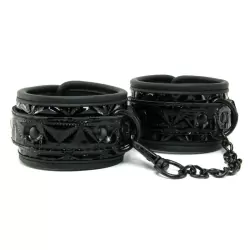 Наножники соединенные цепью Sinful Ankle Cuffs – черные