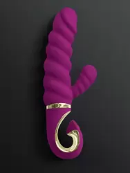 Вибратор-кролик с витым стволом GCandy
