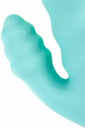 РЕЛЬЕФНЫЙ ВИБРАТОР С КЛИТОРАЛЬНОЙ СТИМУЛЯЦИЕЙ FLOVETTA FLAX, СИЛИКОН, МЯТНЫЙ, 17,5 СМ