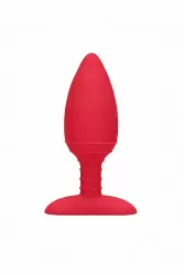 Анальная пробка с вибрацией и функцией нагрева Glow (красная)