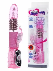 Хай-тек стимулятор двойного воздействия с вращающимися металлическими бусинами Deluxe Dream Lover – розовый