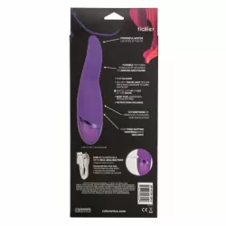 Ребристый стимулятор клитора AURA TICKLER, 12 режимов, 17,3 см, силикон, фиолетовый