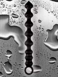 Тектсурированные анальные бусы Perles DAmour - Black