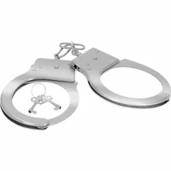 Стальные наручники Shots Toys Metal Handcuffs, для рук, 27см х 6,5 см, с функцией экстренного освобождения