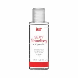 Лубрикант на водной основе «Sliding Gel Strawberry» в комплекте с красными трусиками, Intt Cosmetics