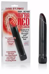 Интимный вибромассажер с инфракрасным излучением Calexotics Dual Action Infrared Massager - черный