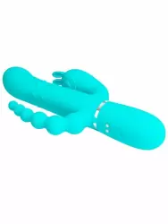 Тройной Вибратор-кролик Baile, 7 режимов, вращающиеся шарики