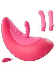 Эргономичная виброподушка Orion RIDE ON, 3 насадки, 44 см, 13 режимов, силикон, розовый