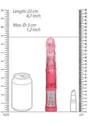 ВИБРАТОР КРОЛИК ROTATING BEETLE - розовый