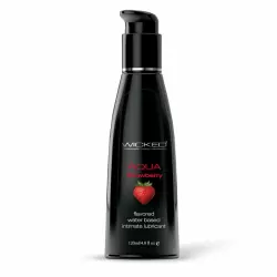 Лубрикант со вкусом сочной клубники WICKED AQUA Strawberry 120 ml