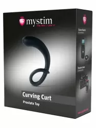 Анальная втулка Mystim Curving Curt, 13 см, силикон, черная
