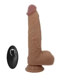 Реалистичный вибратор на присоске Pretty Love Jonathan, с пультом управления, силикон