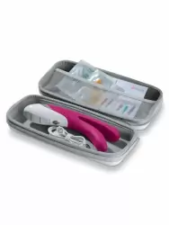 Двойной вибратор Mystim Bon Aparte, 25 см, 8 режимов, фиолетовый