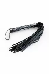 Флоггер 38 см с кружевной ручкой TOYFA Marcus – серебристый