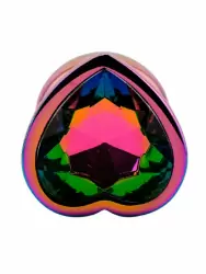 Анальная пробка с кристаллом в форме сердца, размер L, Kanikule