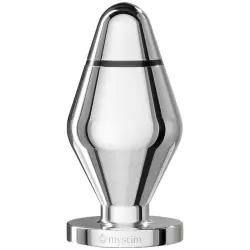 Большая анальная пробка Big John XL с электростимуляцией – серебристый