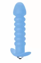 Анальная пробка с вибрацией Twisted Anal Plug Blue (Батарейки ААА) 5007-02lola