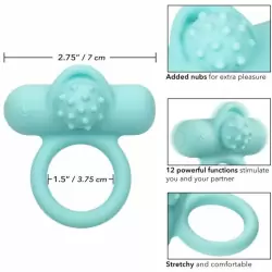 Перезаряжаемое эрекционное виброкольцо Silicone Rechargeable Nubby Lover’s Delight