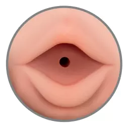 Мастурбатор ротик Mega Grip Vibrating Stroker Mouth с вибрацией - красный