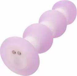 Элегантная анальная вибропробка LAVENDER HAZE BEADED PROBE, 10 режимов, 3 бусины, 10,75 см, лавандовый