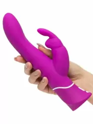 Изогнутый вибратор-кролик Happy Rabbit Curves, 24,1 см, 9 режимов, фиолетовый