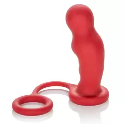 Анальная пробка Colt Commander Probe & Ring с эрекционным кольцом – красная