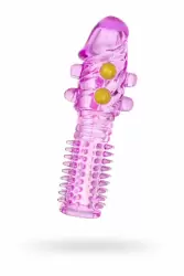 Рельефная насадка на пенис TOYFA Sleeve - фиолетовый