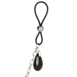 Зажимы на соски Chain Jewelry - Onyx на цепочке с подвесками –  черный