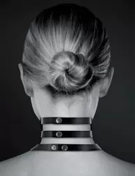 Элегантный чокер Concorde CHOKER FETISH NOIR, 38 см, полиуретан, черный