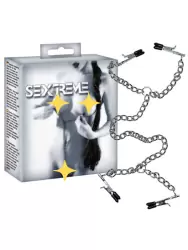Зажимы для сосков и половых губ Sextreme - cеребристый