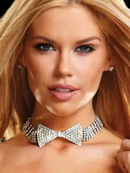 Ожерелье-бабочка Ann Devine - All Rhinestone Bow Tie Choker из кристаллов – серебристый