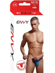 Голубые тонги с застежками, трусы мужские - L/XL