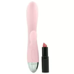 Двойной вибромассажер Alice с интеллектуальным режимом – нежно розовый	