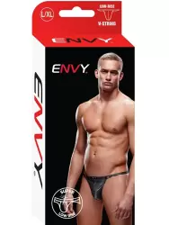 Серые V-стринги, трусы мужские - L/XL