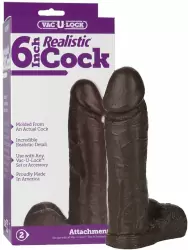 Насадка-реалистик Vac-U-Lock 6 Realistic – черный