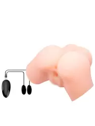 Реалистичный мастурбатор Baile Samantha, 17,5 см, мини-полуторс с двумя вибропулями, с проводным пультом